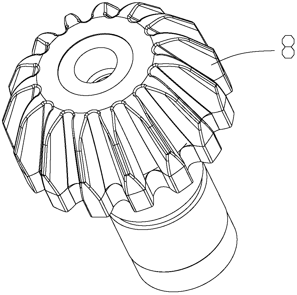 60-degree crossed axis angle small-modulus straight bevel gear manufacturing method