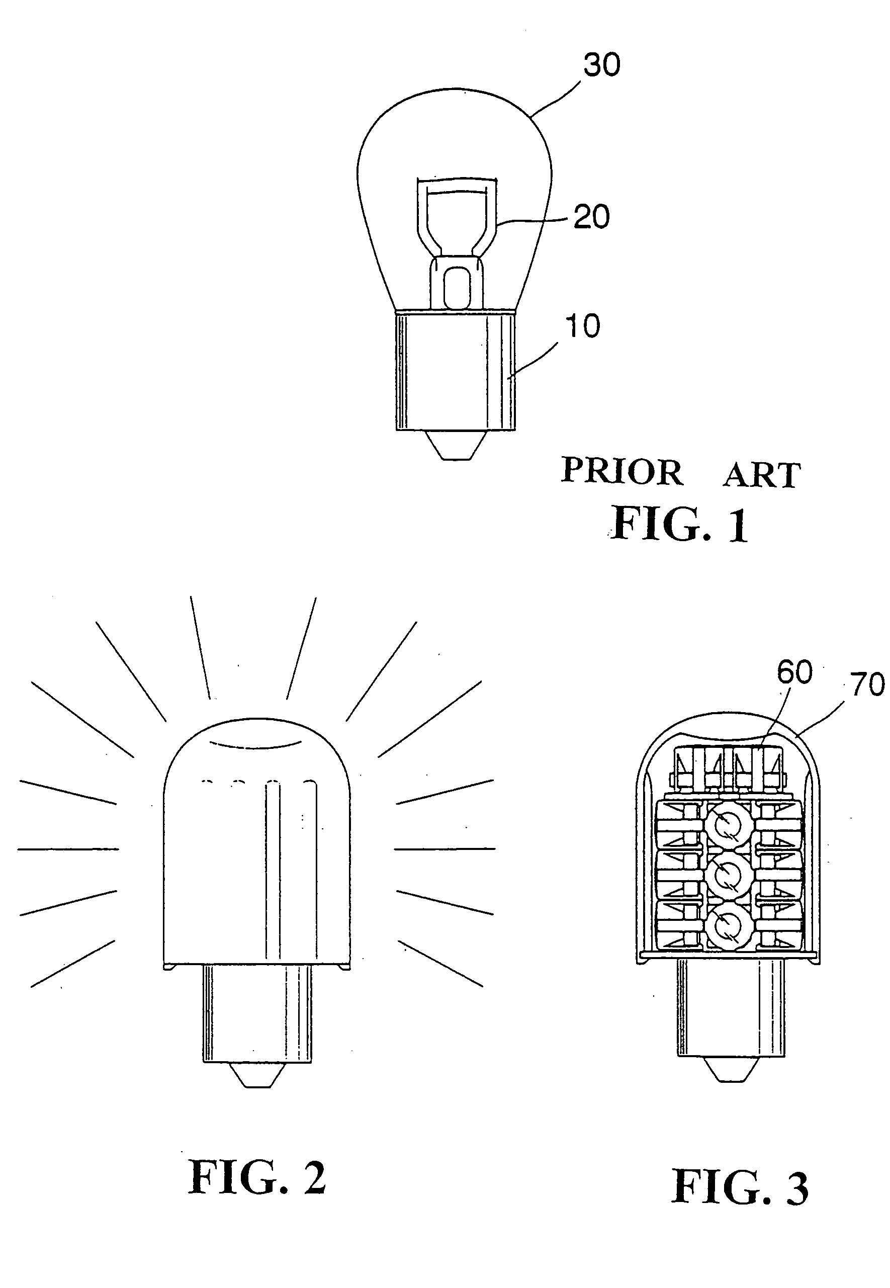 Gain structure of an LED