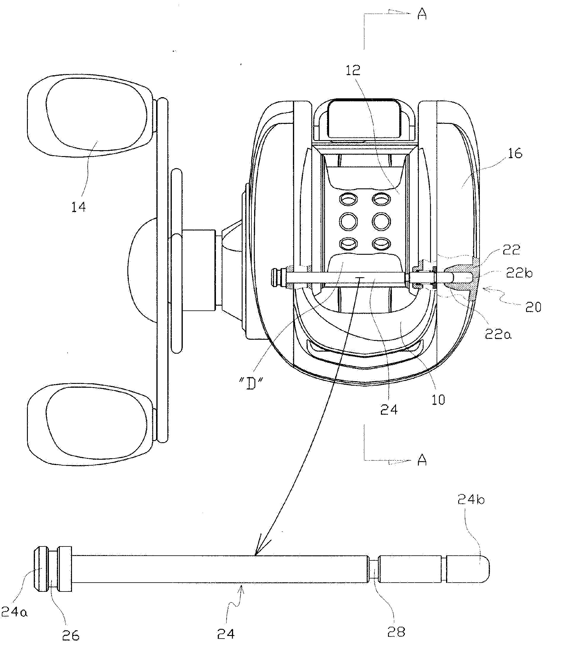 Side cover detachable apparatus of dual bearing reel for fishing