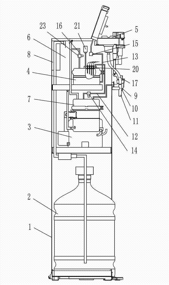 Drinking water coffee brewing machine and control method thereof