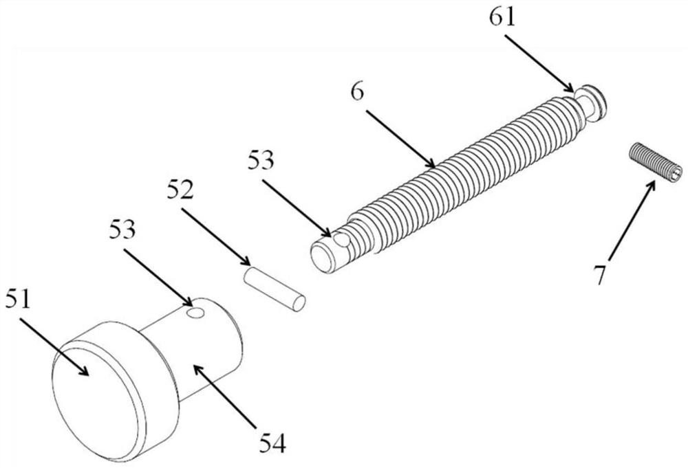 Tightening chain fixing mechanism