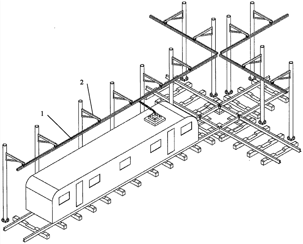 An embedded rail transit power supply system