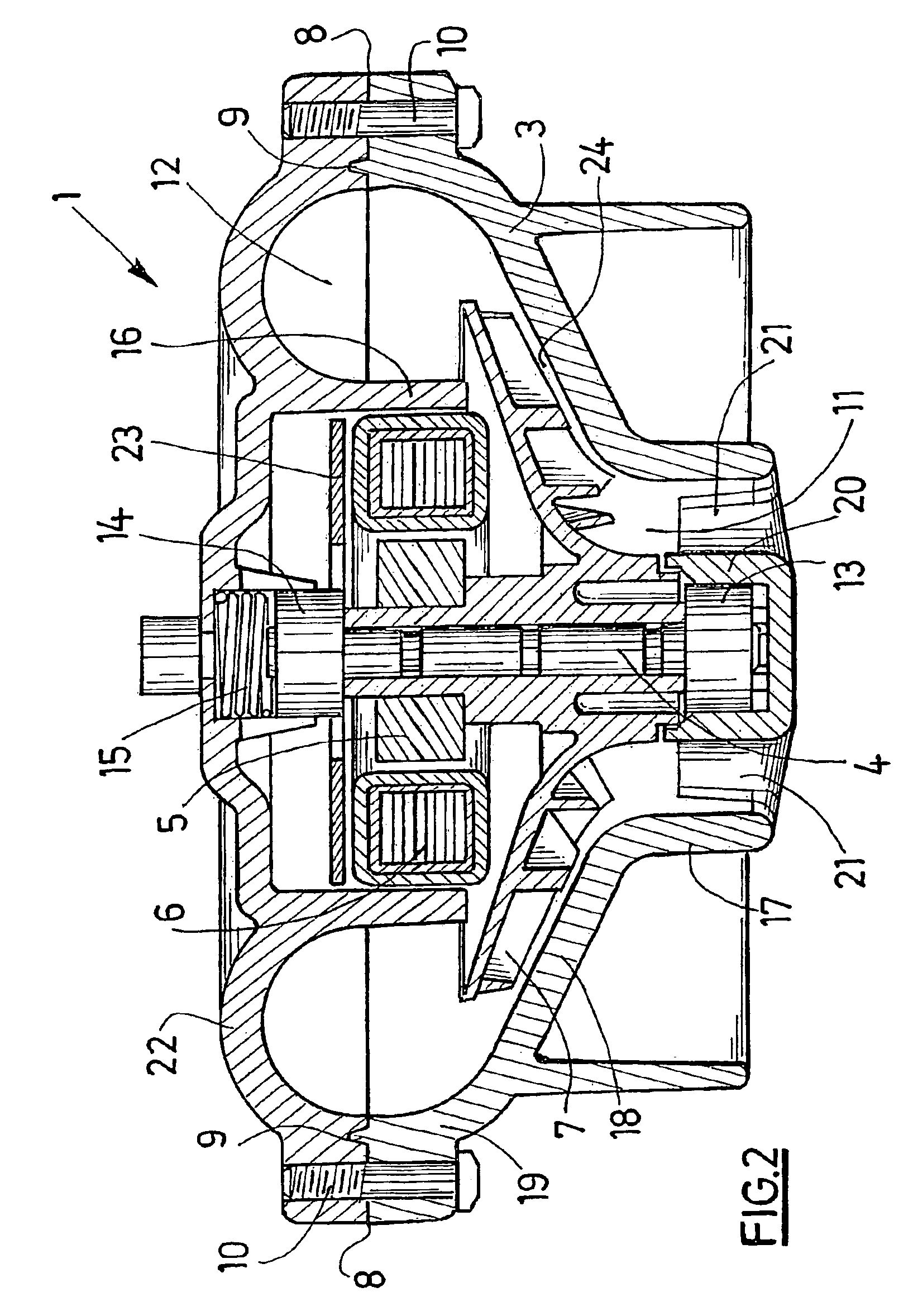 Centrifugal turbine for breathing-aid devices