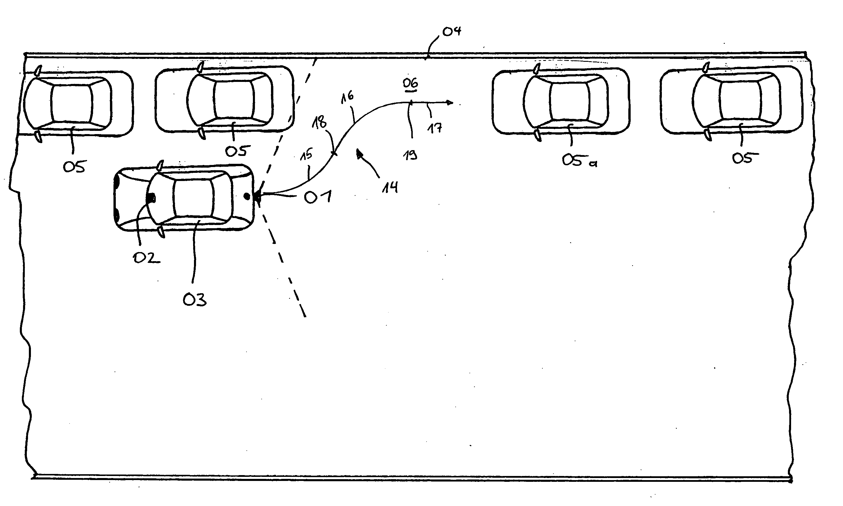 Method for operating a display system in a vehicle for driving into a parking space
