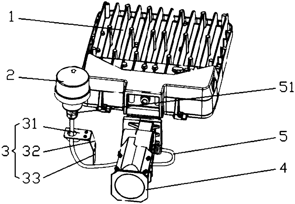 Split type light-control lamp with adjustable angle