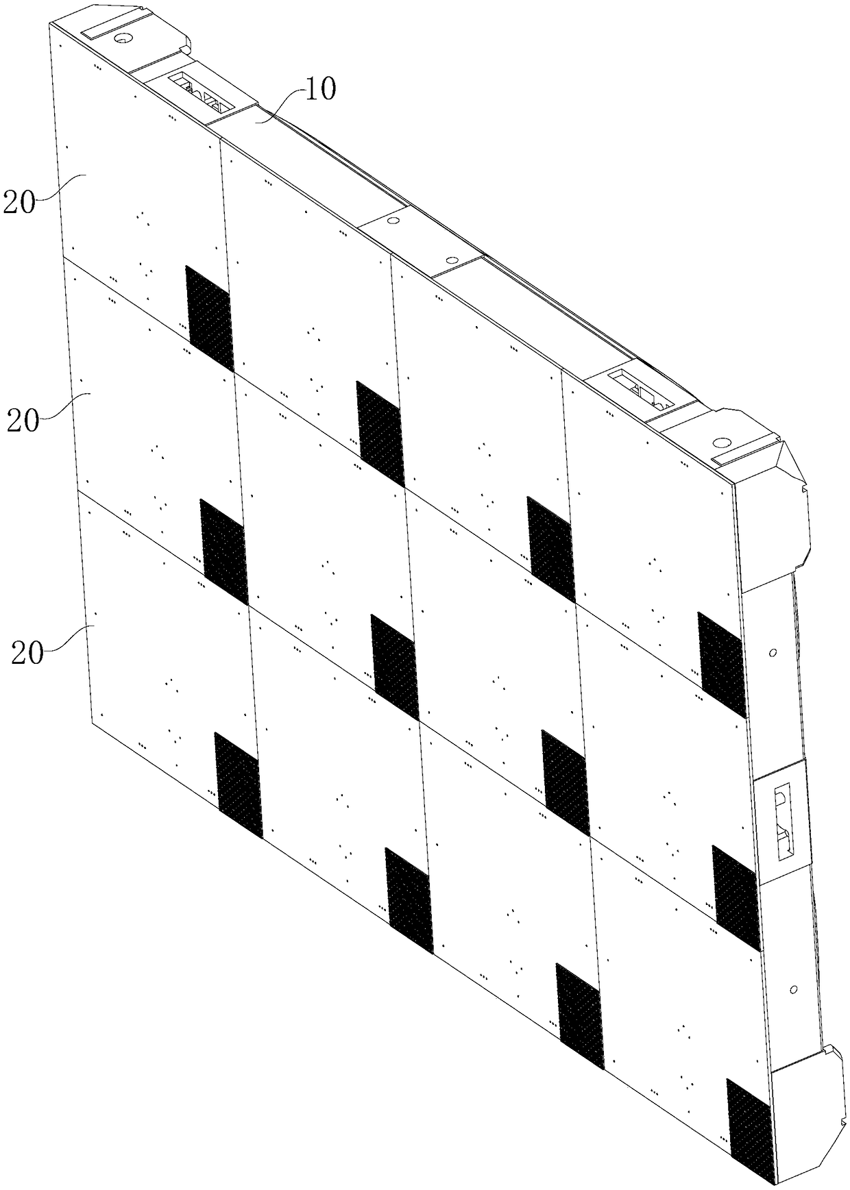 Splicing structure of display modules and display screen
