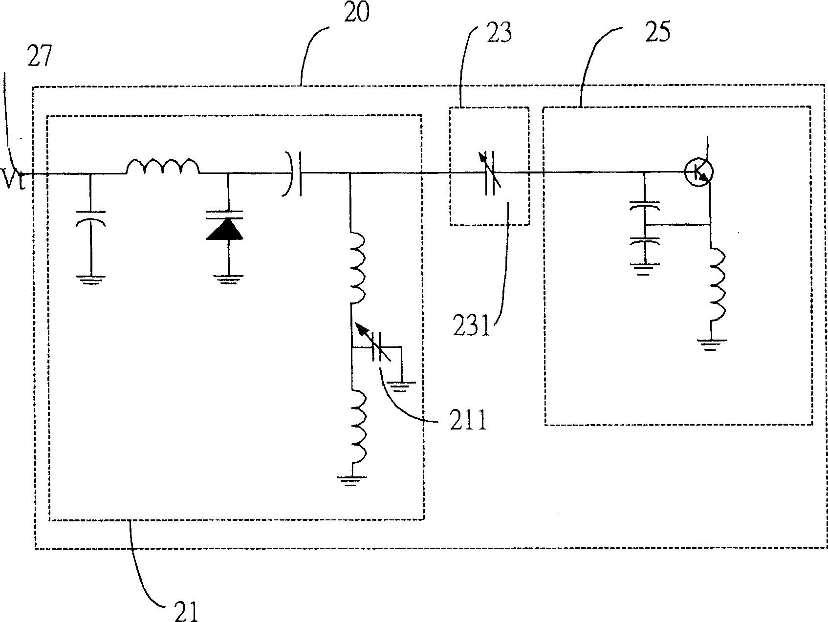 Electronic device with trimming voltage controlled oscillator