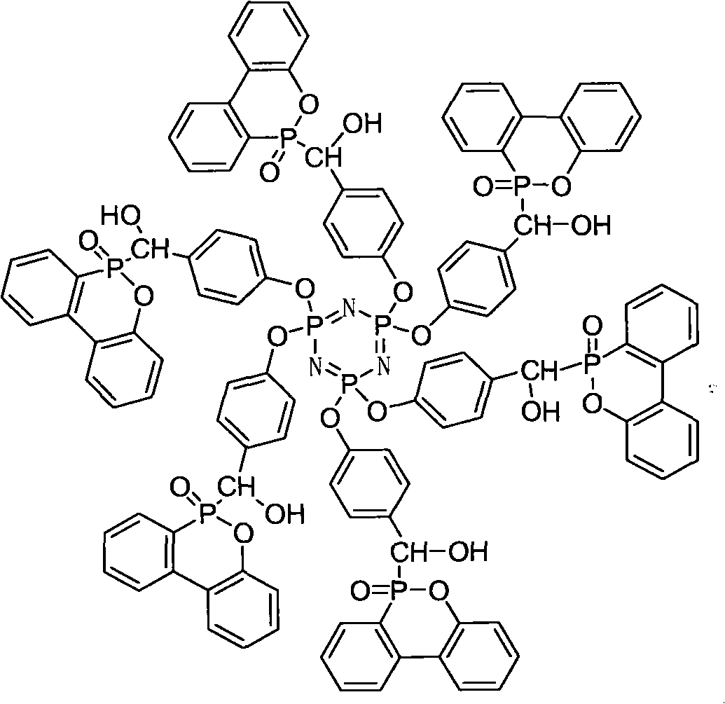 Method for preparing phosphaphenanthrene and phosphazene halogen-free retardant agent