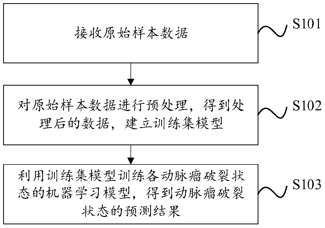 Aneurysm rupture state prediction method and device