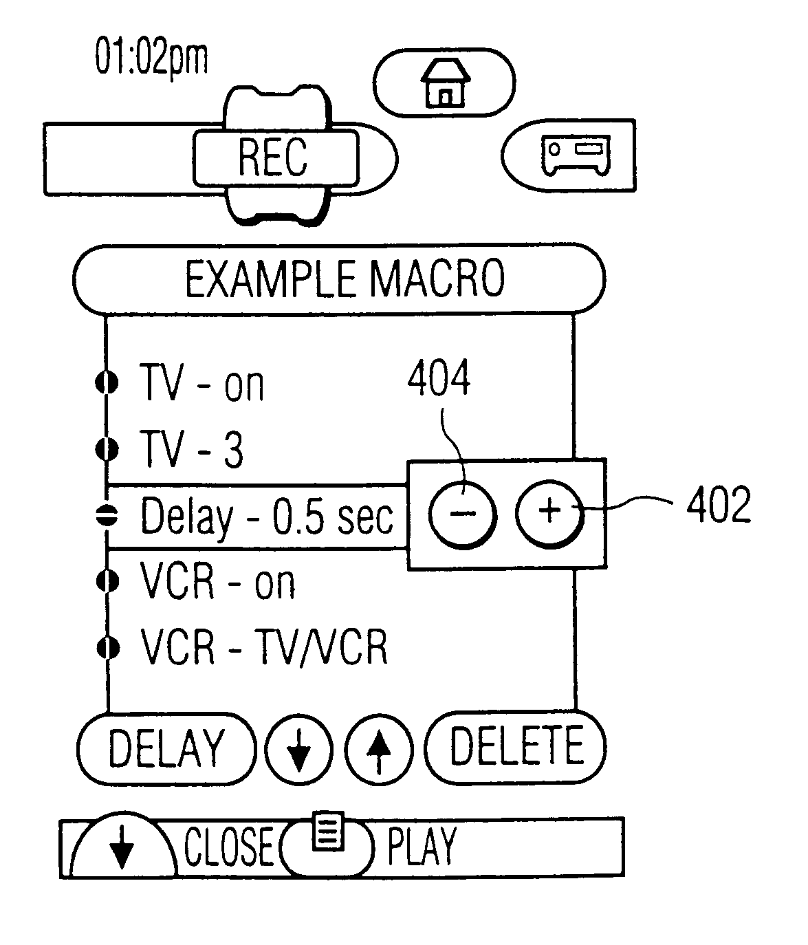 GUI of remote control facilitates user-friendly editing of macros