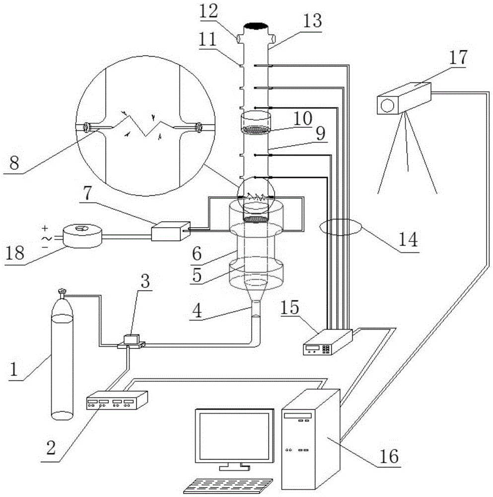 A detachable solid fuel suspension combustion experimental test device and test method
