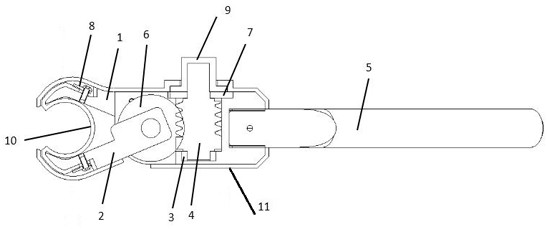 Transformer low-voltage bushing drainage wire clamp