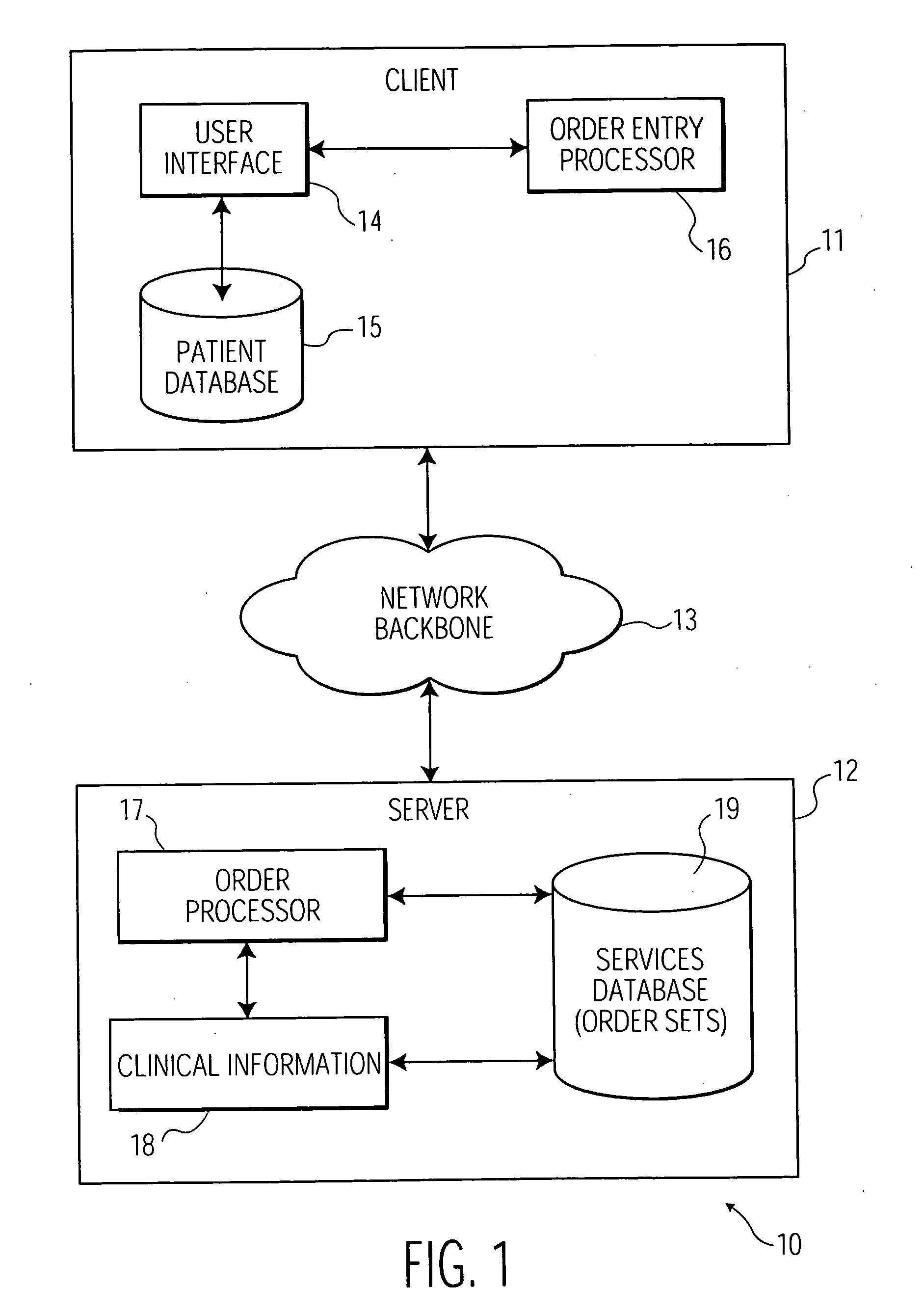 Service order system and user interface for use in healthcare and other fields