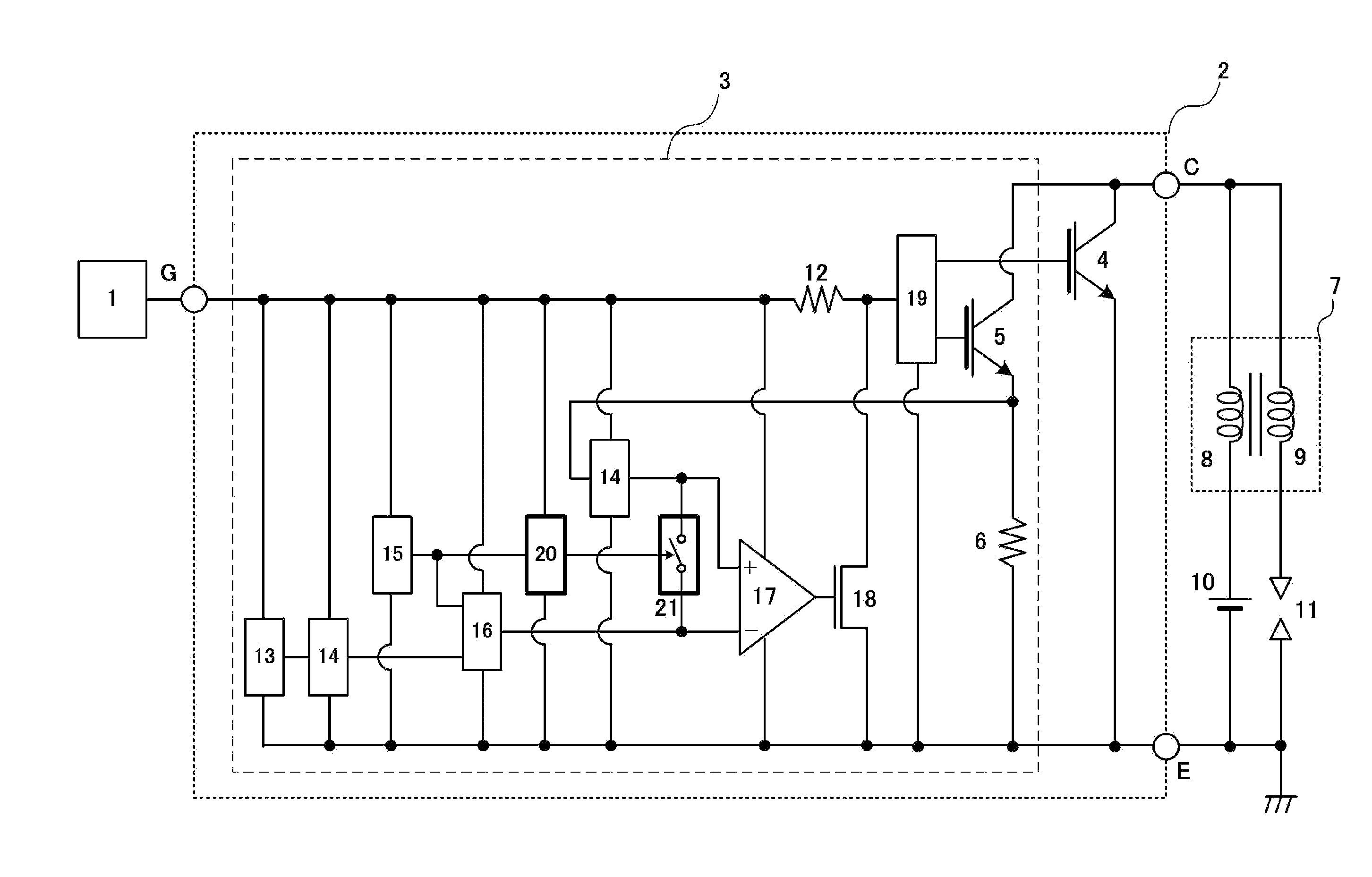 Semiconductor device providing a current control function and a self shut down function
