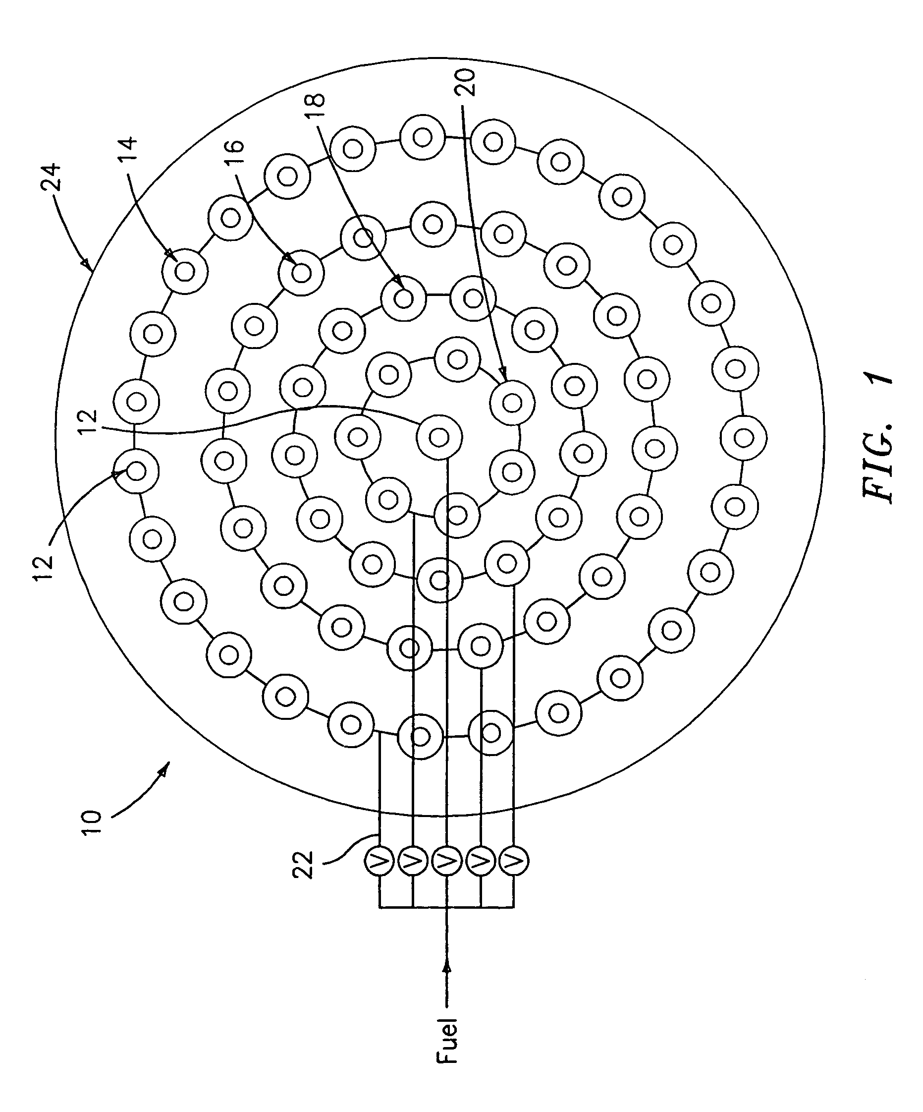 Multi-point staging strategy for low emission and stable combustion