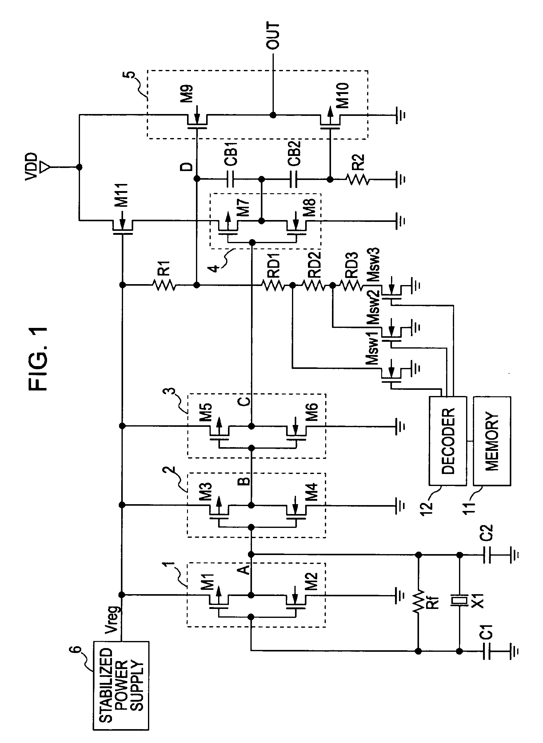 Piezoelectric oscillation circuit