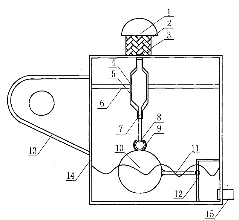 Automatic air discharge device for oil line of horizontal bar internal combustion engine