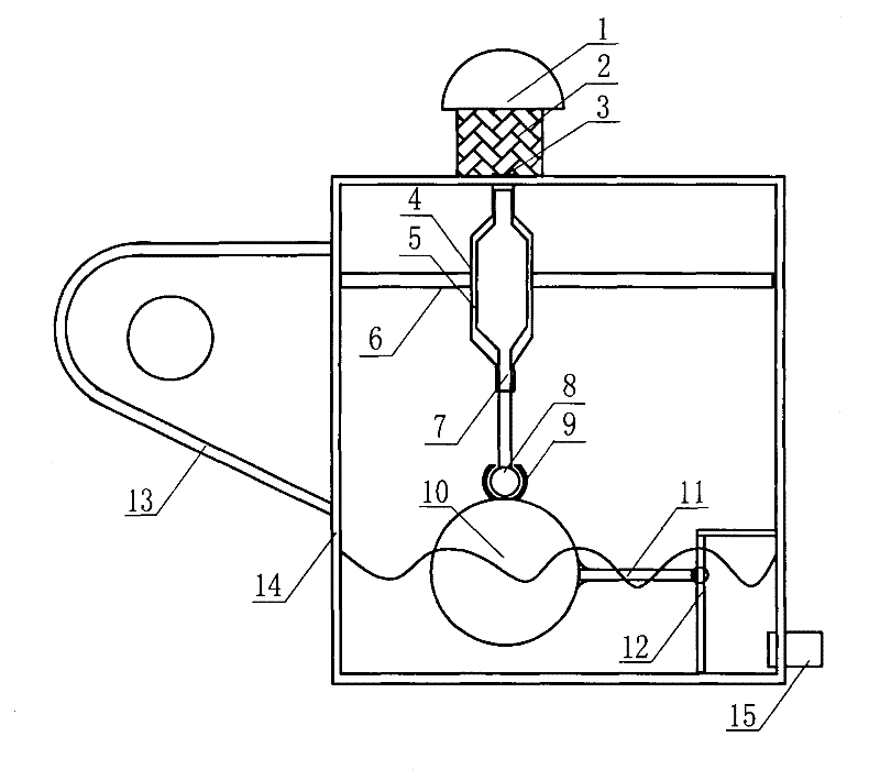 Automatic air discharge device for oil line of horizontal bar internal combustion engine