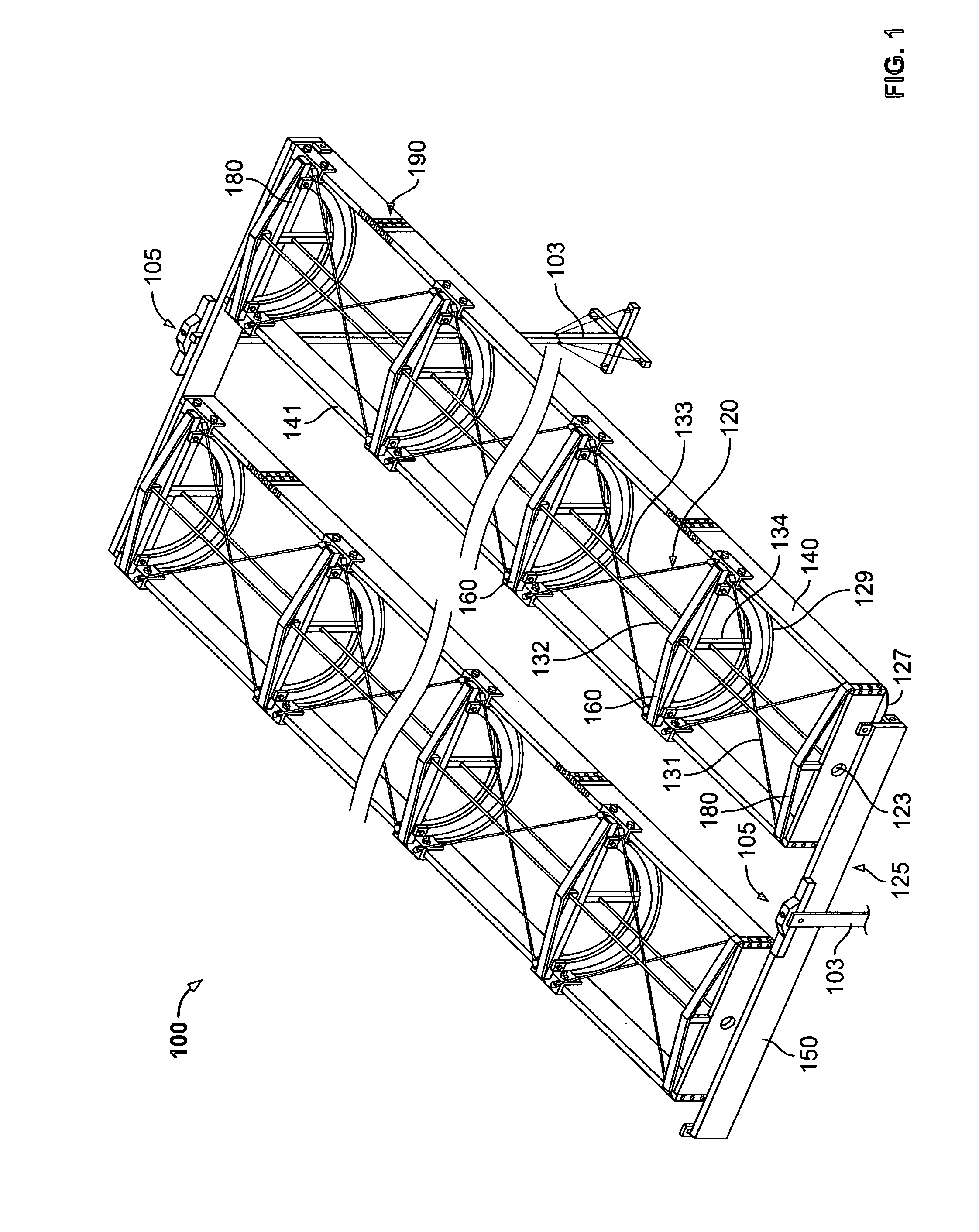 Method for supporting a stretched membrane solar trough collector