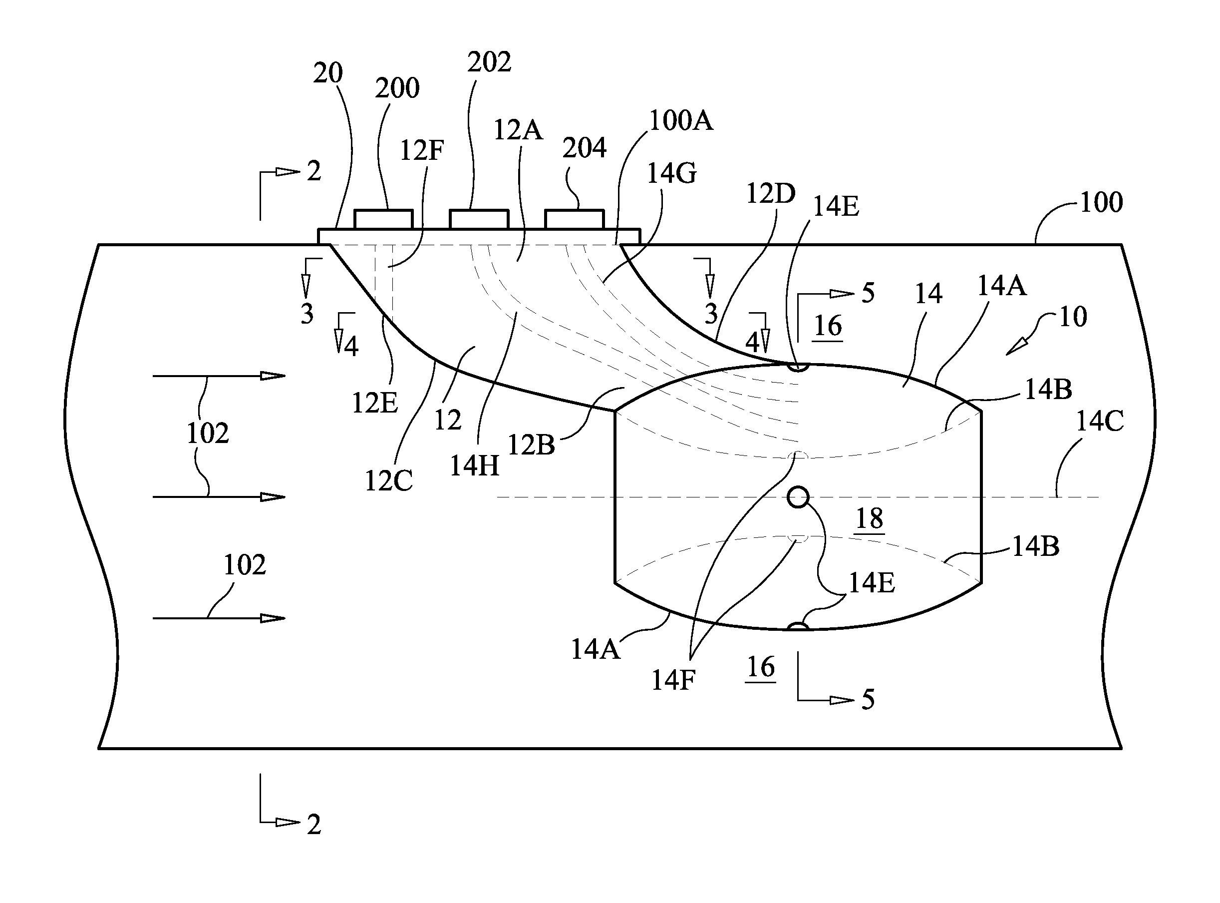 Self-contained tubular compressed-flow generation device for use in making differential measurements