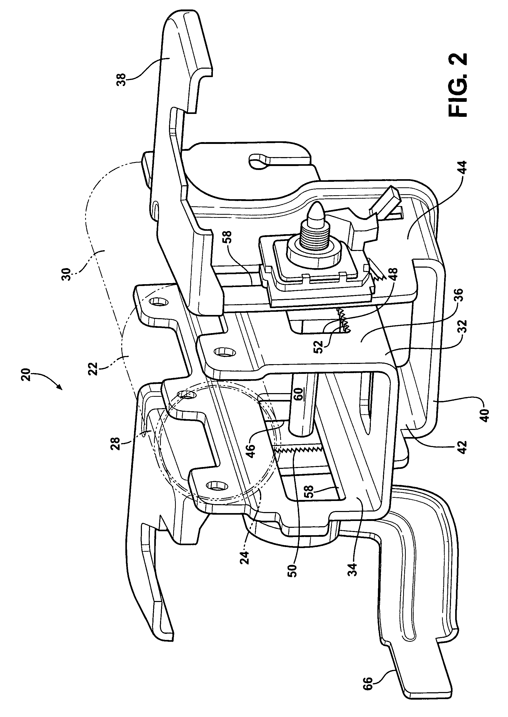 Locking mechanism for an adjustable steering column having impact teeth