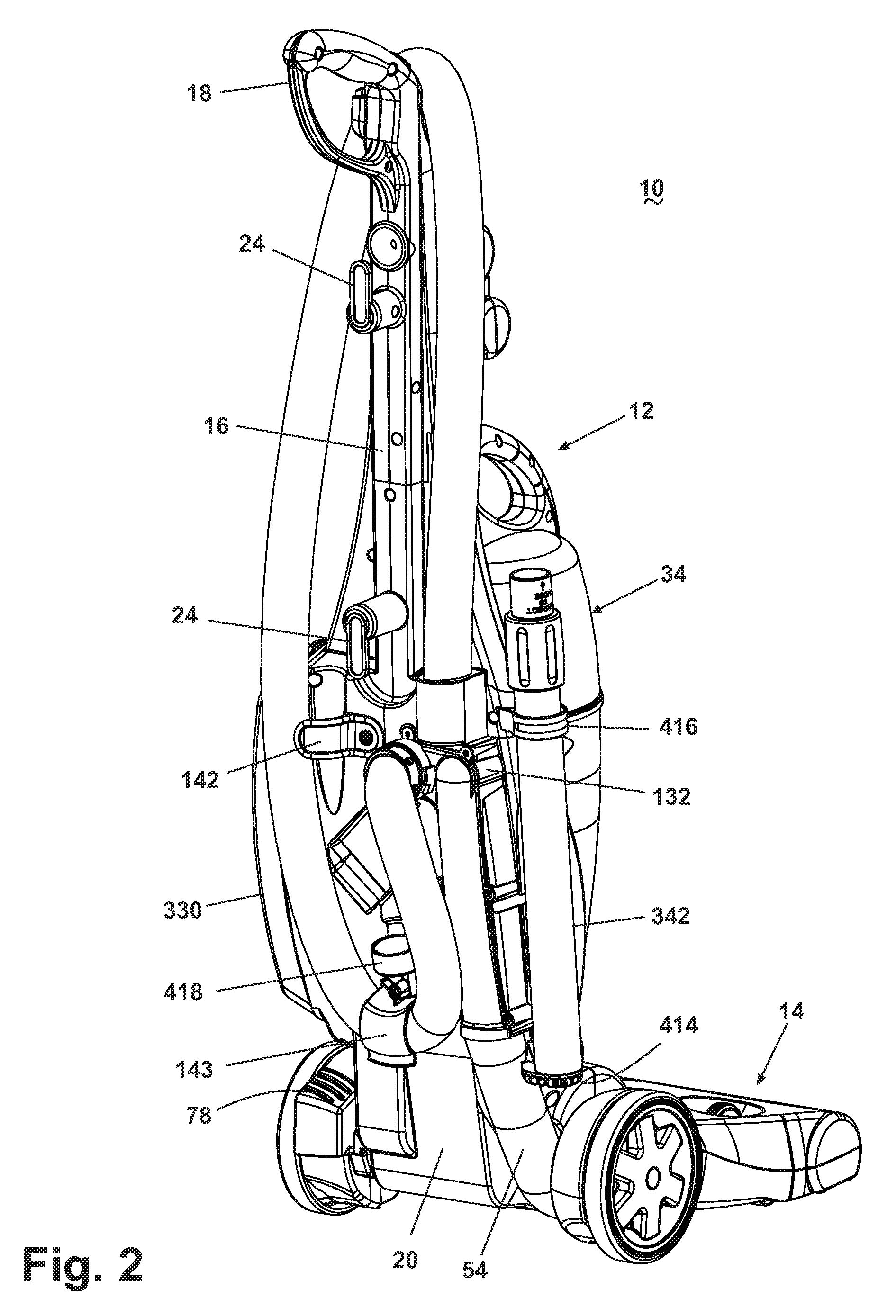 Vacuum cleaner with improved hygenic performance