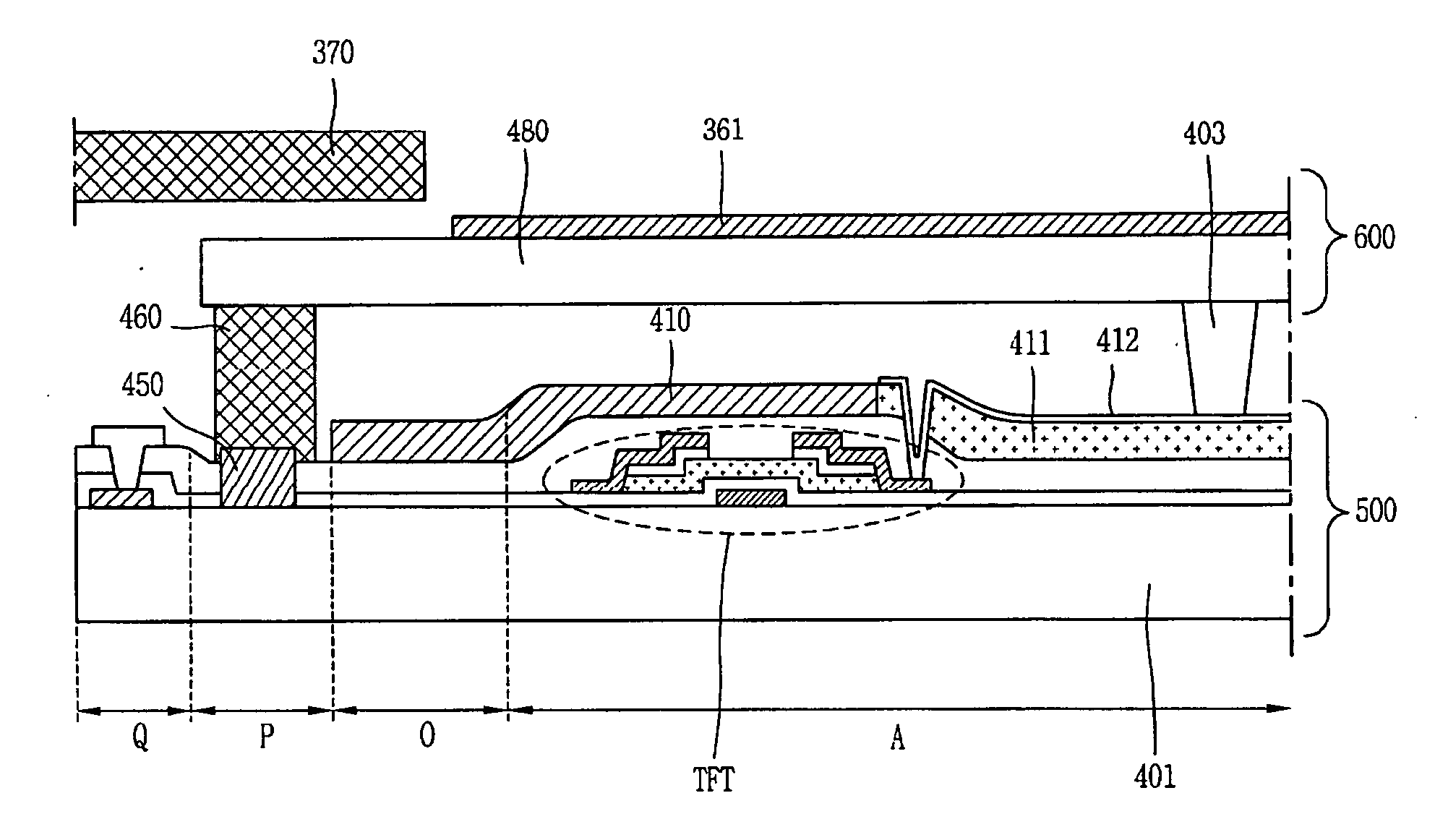 Liquid crystal display device having black matrix in region outside of pixel region and method for fabricating the same