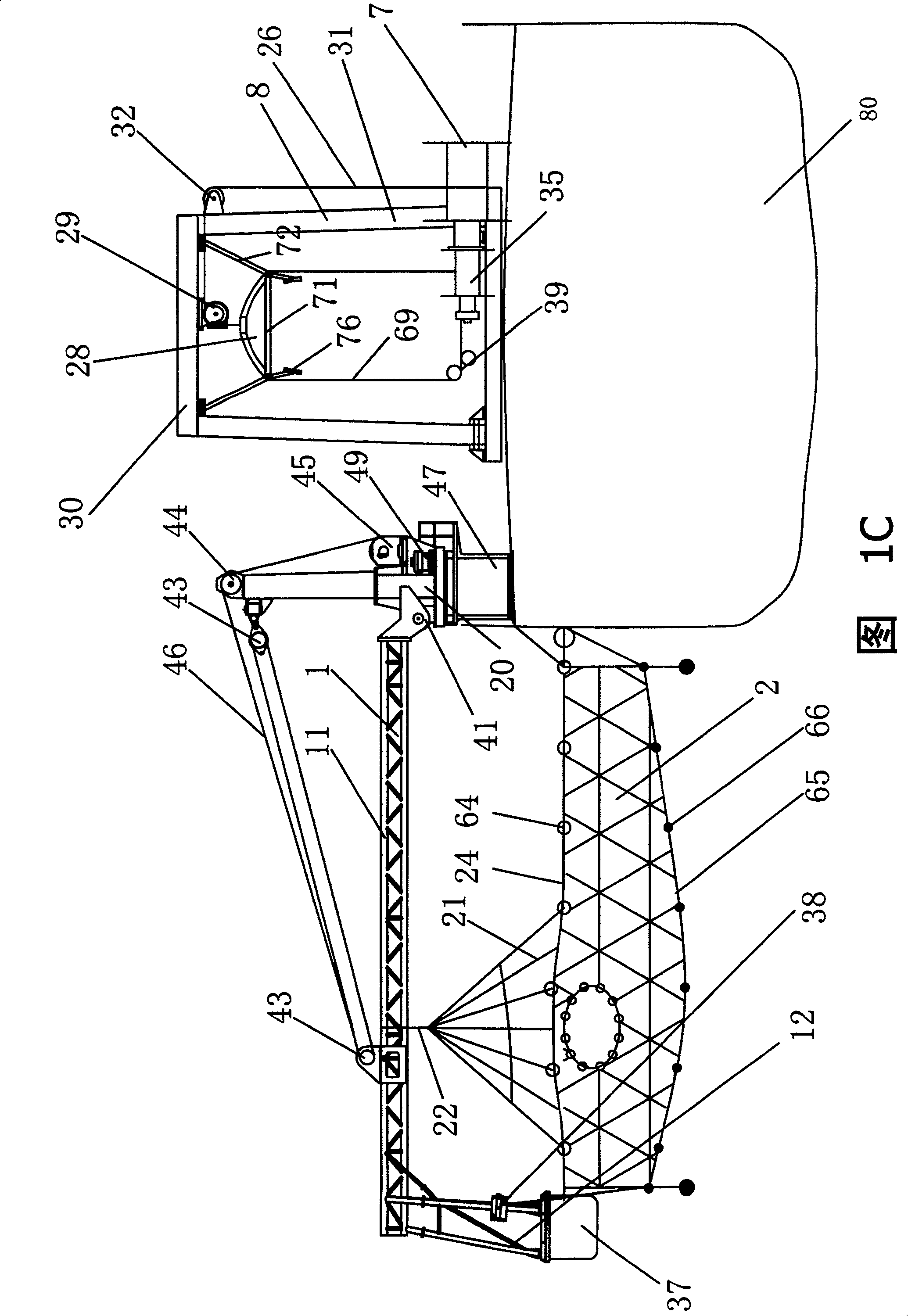 Floater dragging device