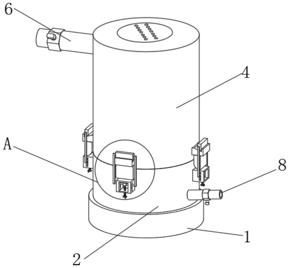 Cone sintering device in optical fiber preform powder preparation and working method
