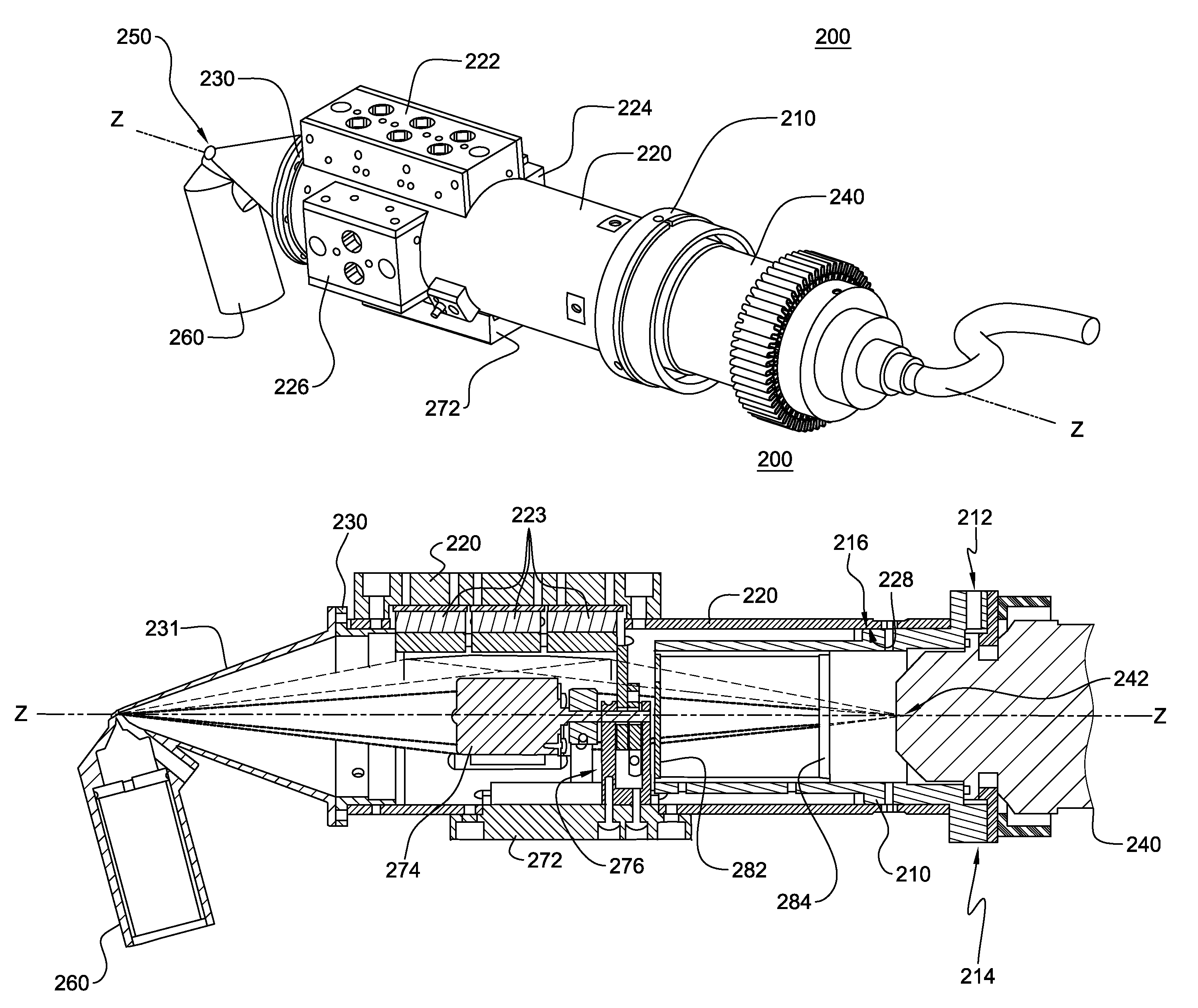 XRF system having multiple excitation energy bands in highly aligned package
