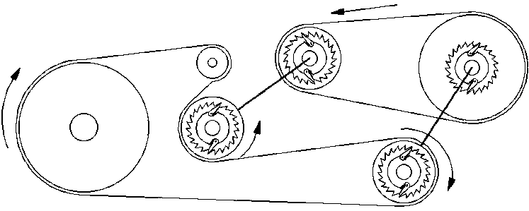 Bicycle driven in forward and reverse directions