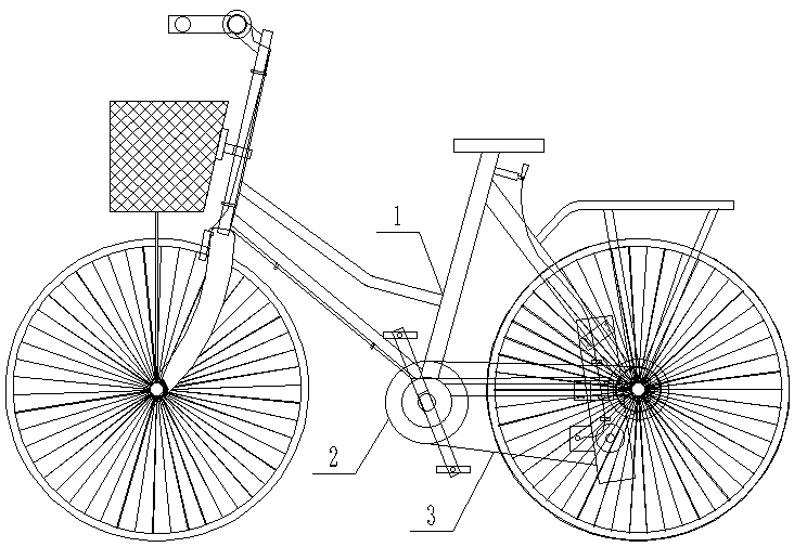 Bicycle driven in forward and reverse directions
