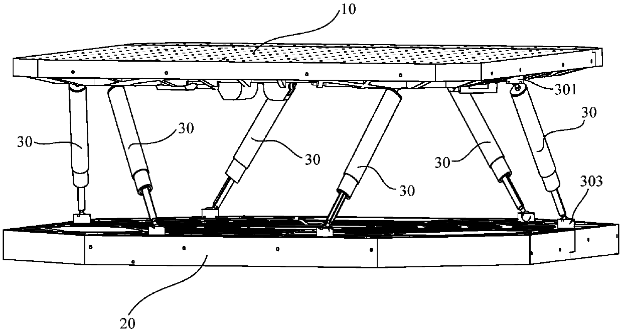 System for measuring poses of tail ends of six-foot positioning platforms in real time