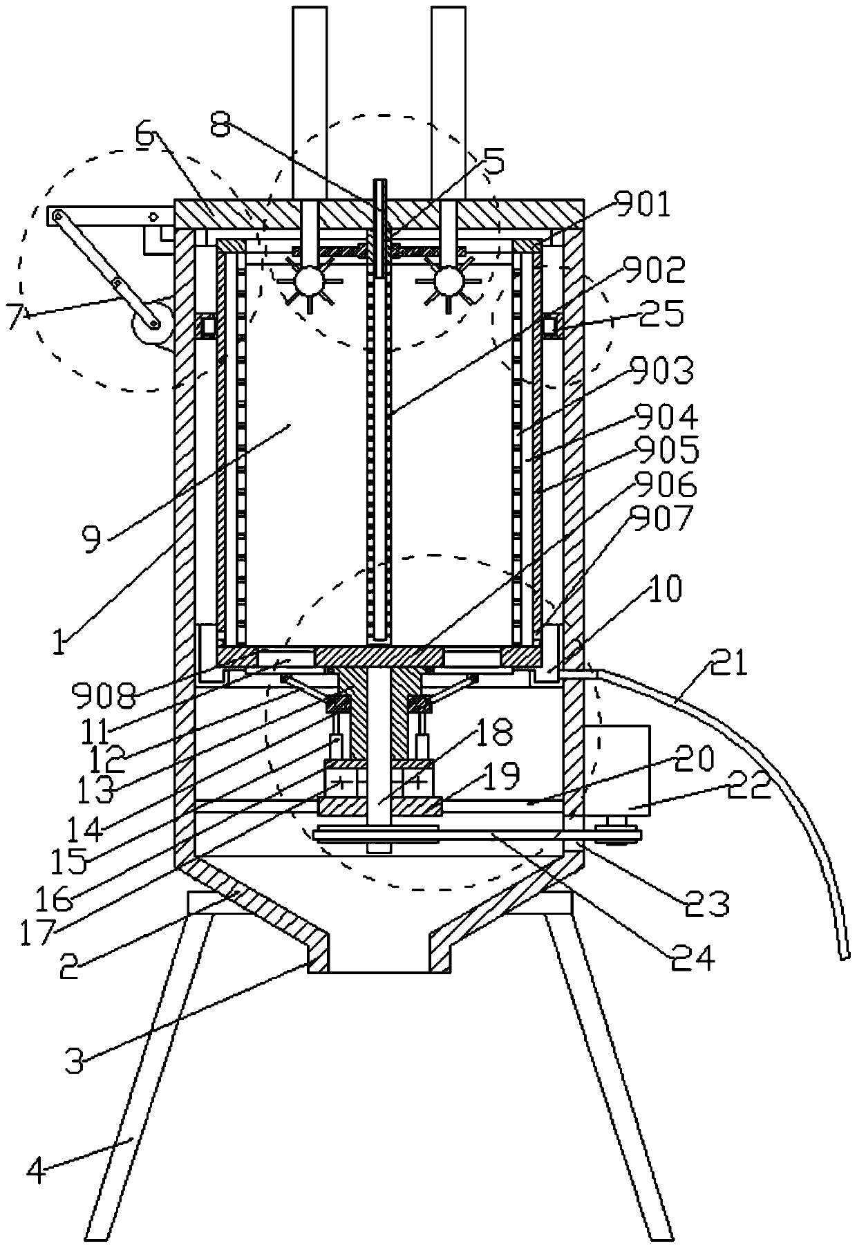 Soil leaching remediation tower