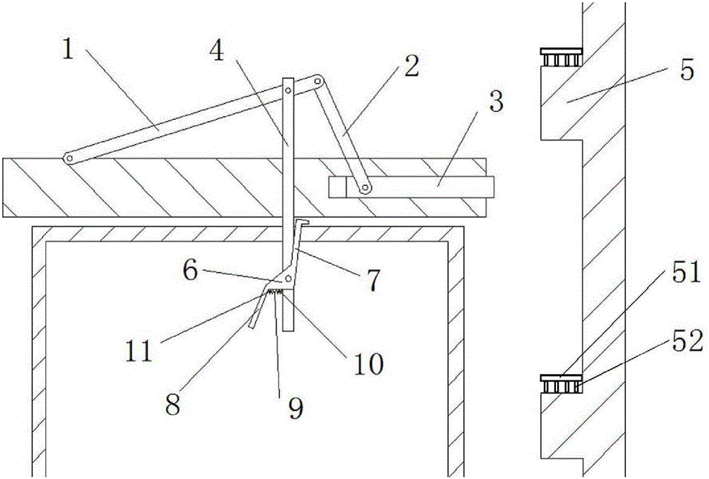 Lift anti-falling mechanism provided with buffer device