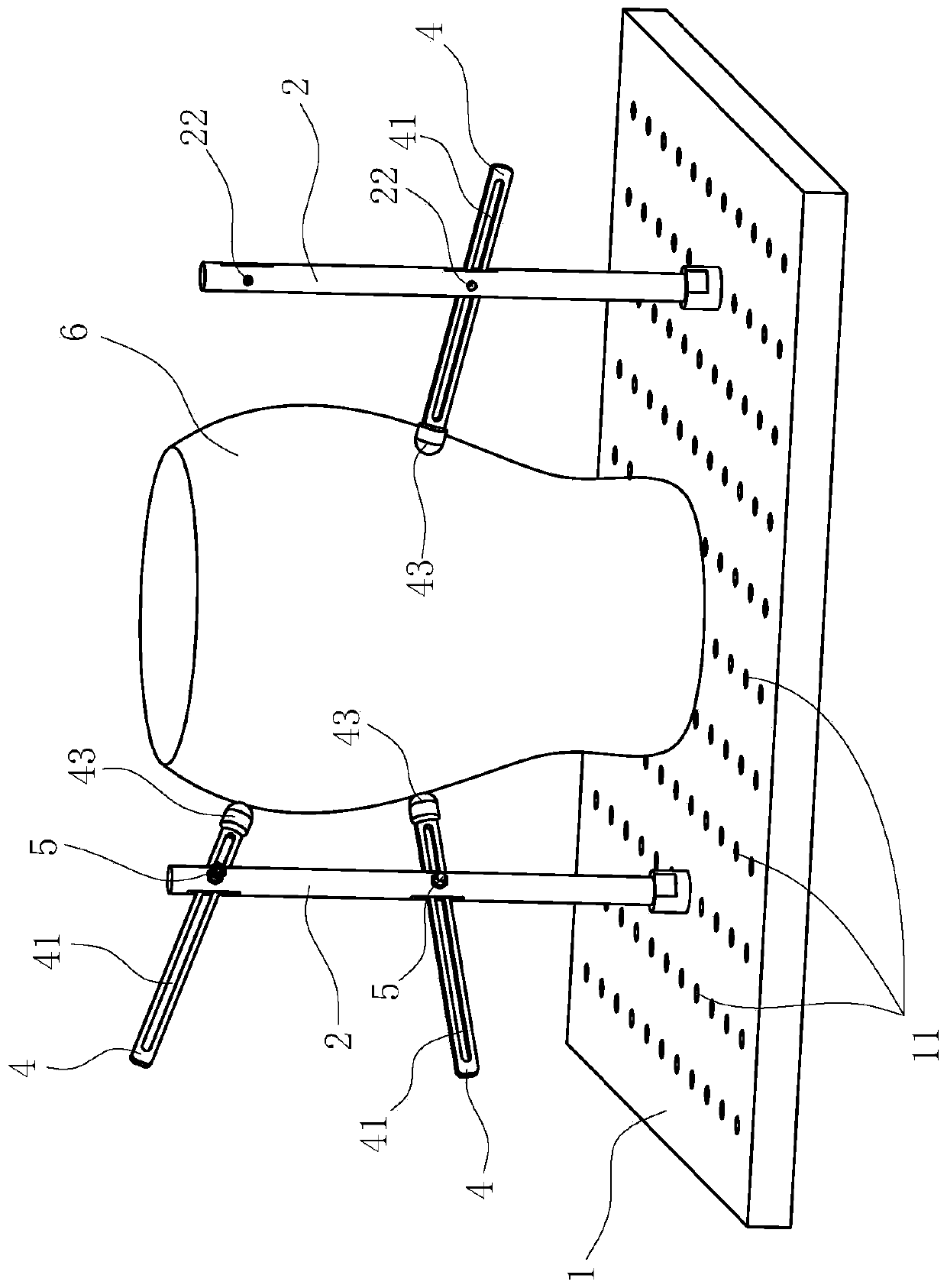 Supporting device for three-dimensional exhibit