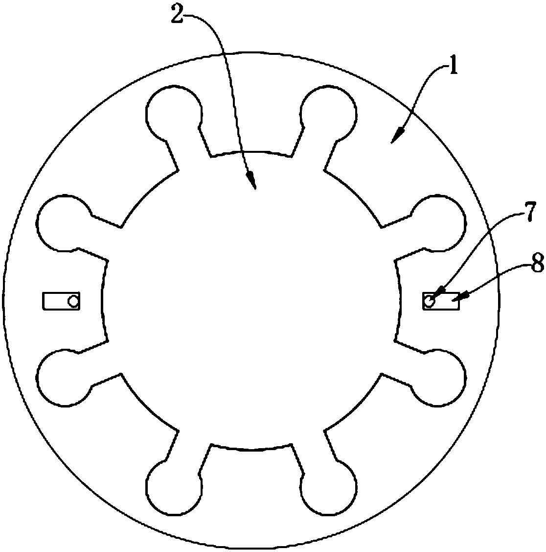 Connecting structure for motor output shaft and rotary shaft