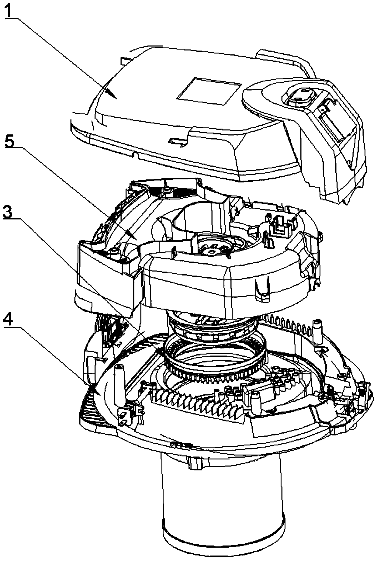 Enclosed installation mechanism for motors in small and medium electrical appliances