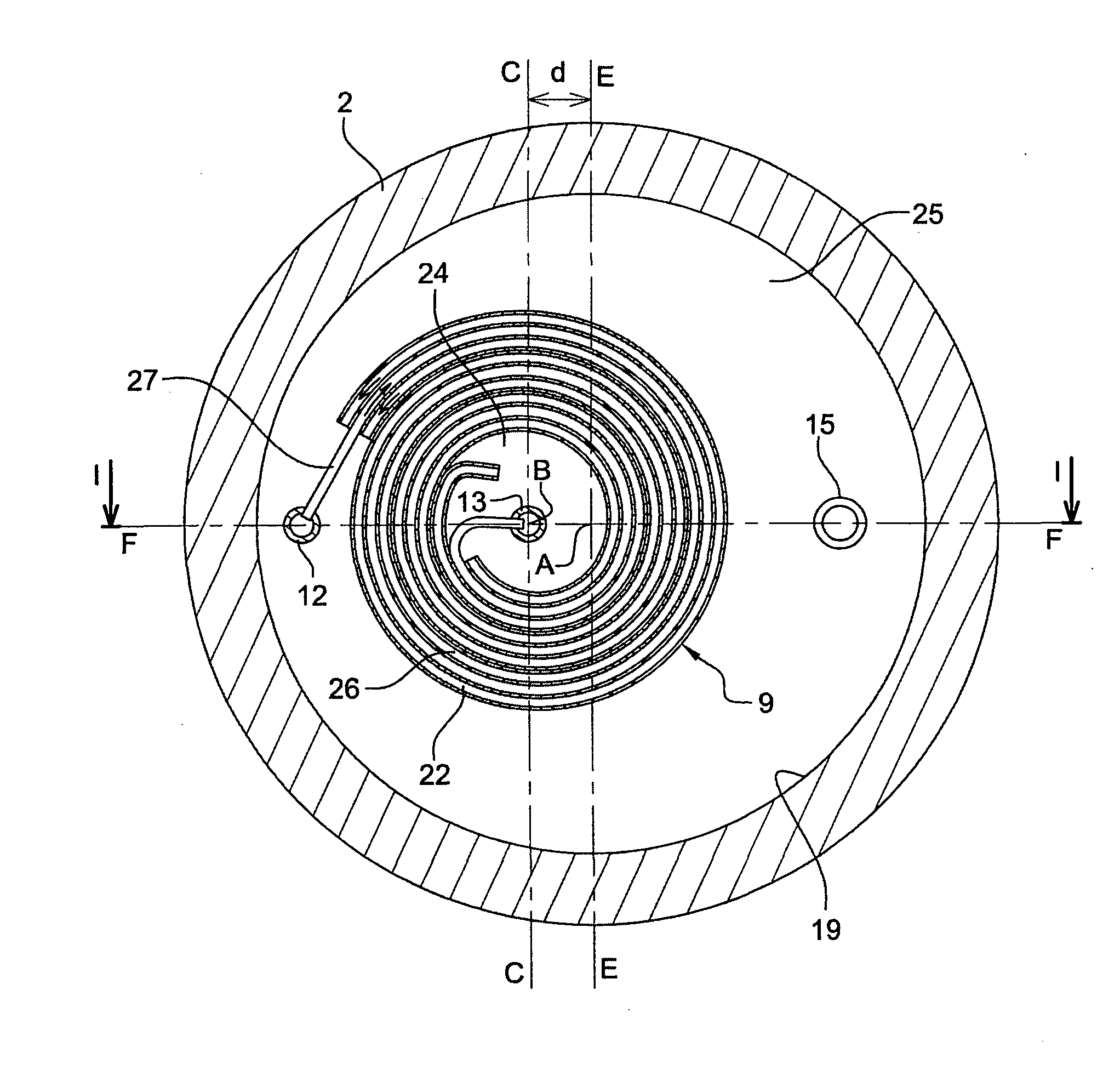 Combined device including an internal heat exchanger and an accumulator