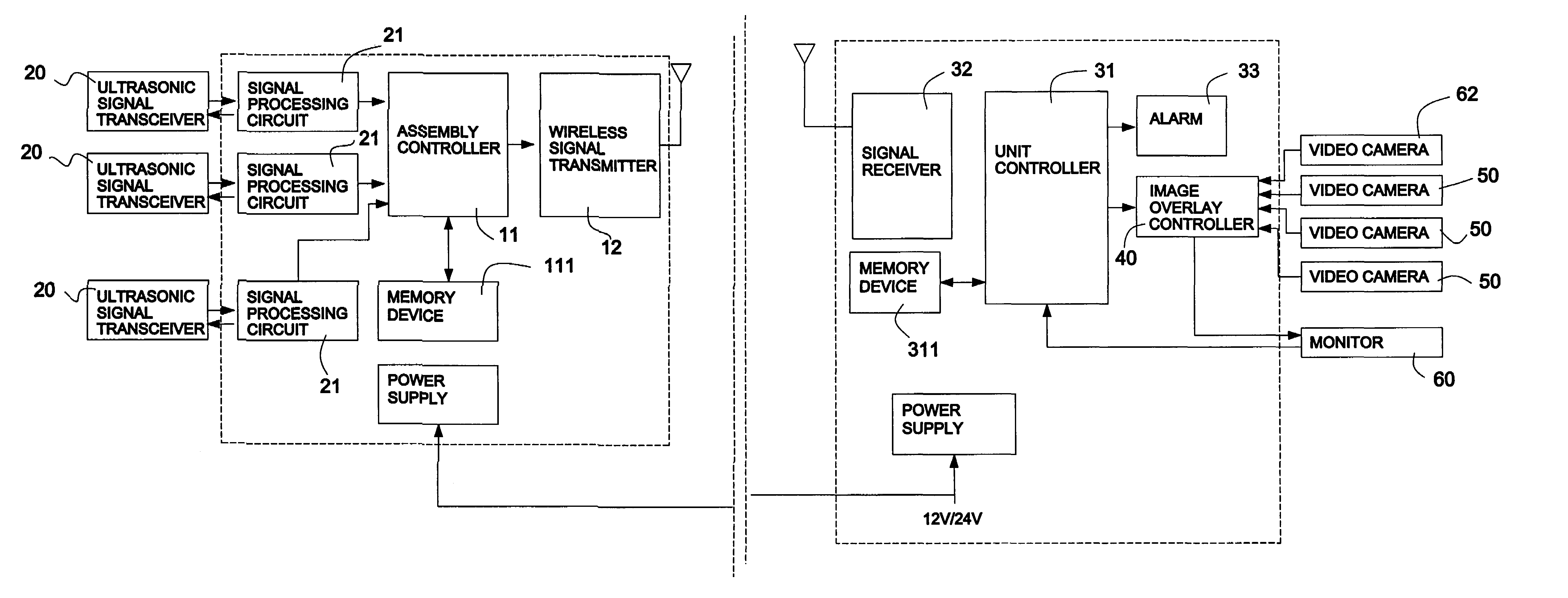 Vehicular monitoring systems with a multi-window display