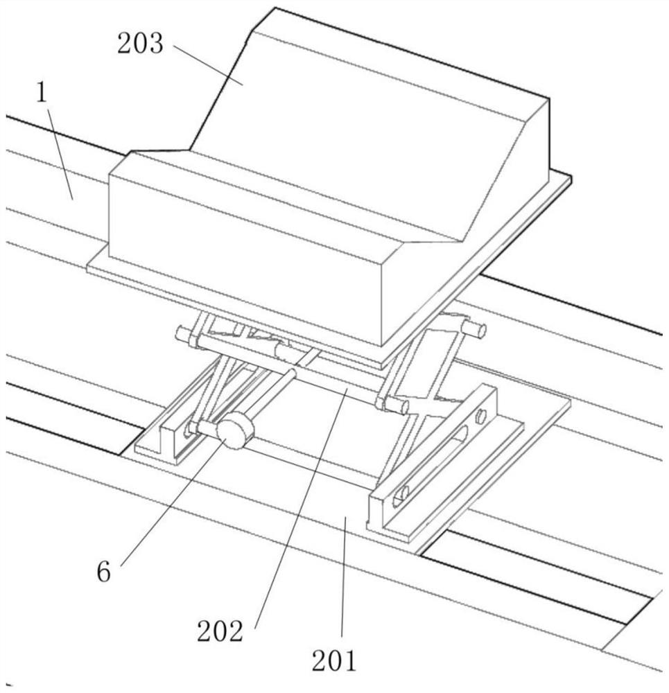 Calibrating device for horizontal guide rod magnetic floater liquid level meter