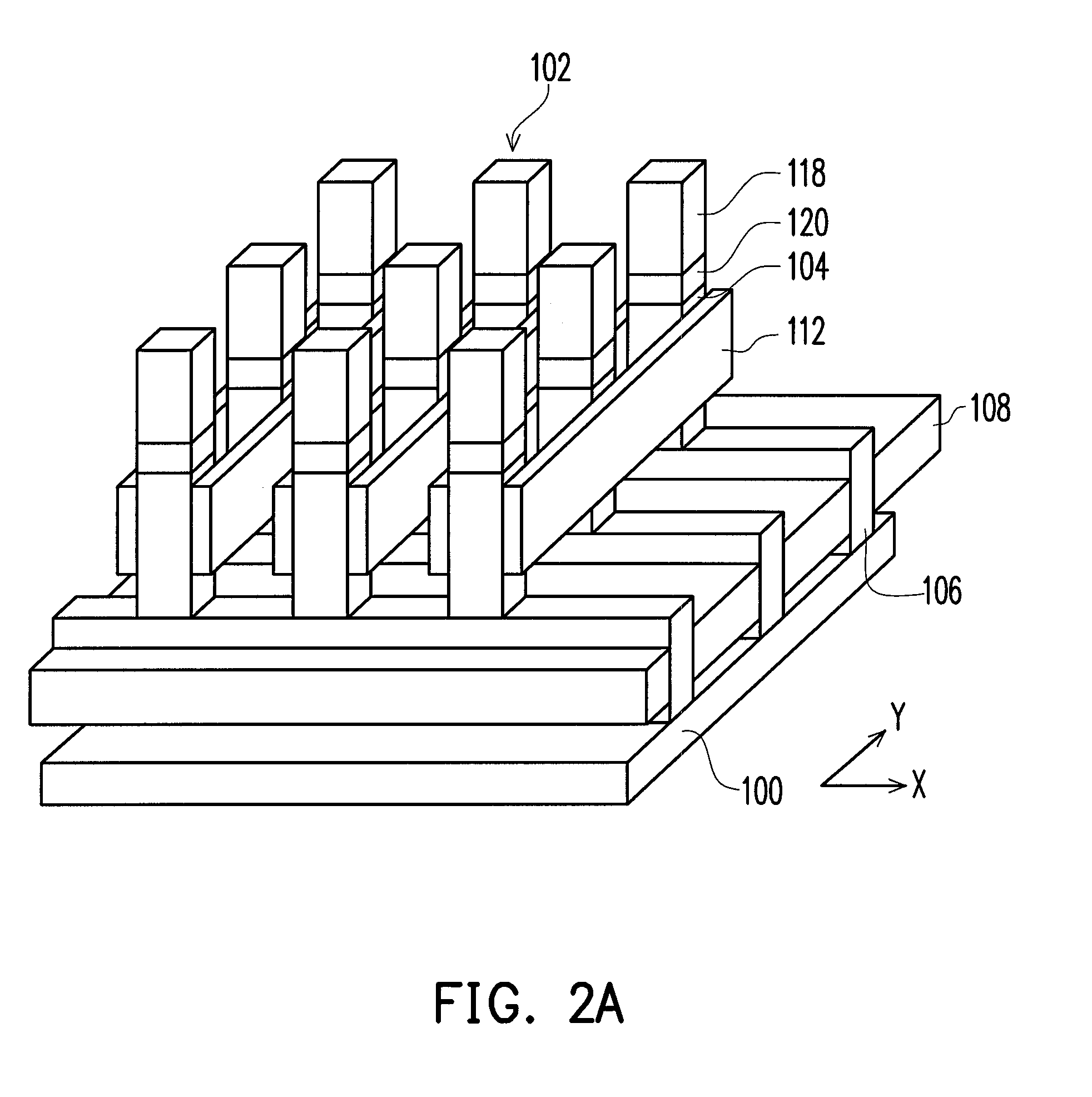 Dynamic random access memory cell and array having vertical channel transistor