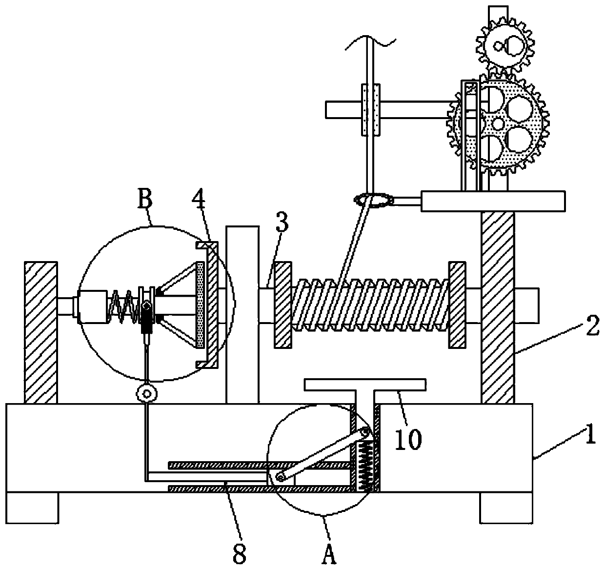 Spinning winding device capable of achieving quantitative winding and uniform winding based on reciprocating motion