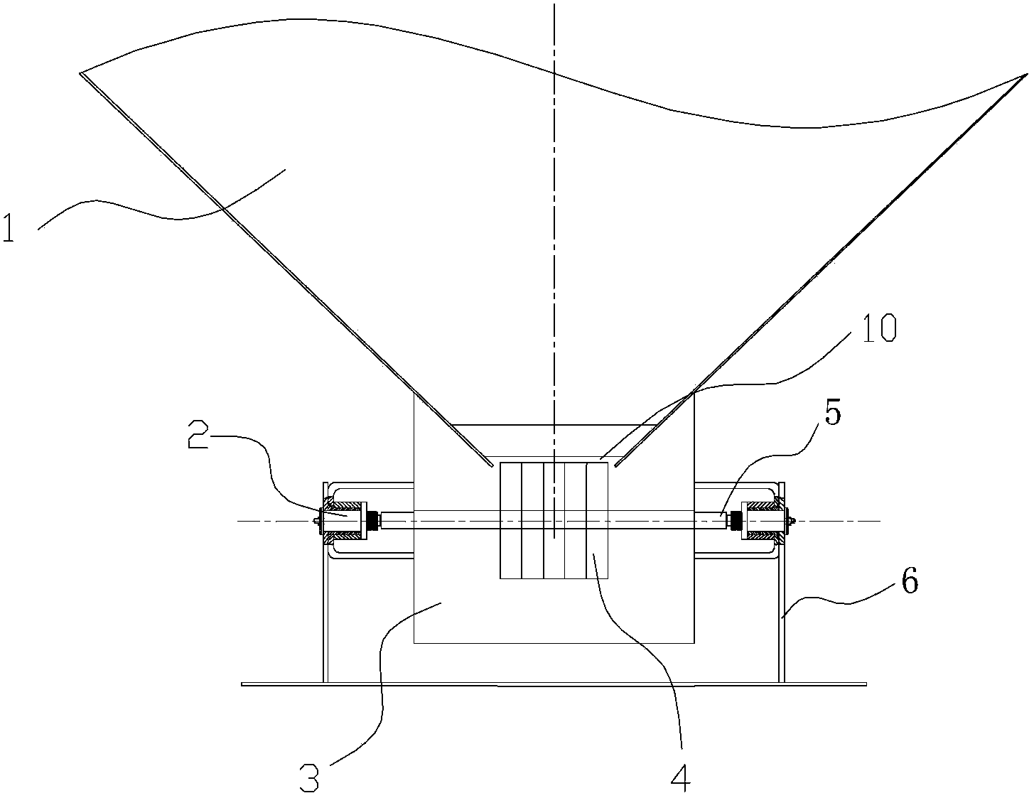 Stock bin of material distribution station