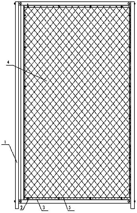 Mounting method of engineering surrounding net, and drag hook device, hand riveter and calipers device required by mounting method