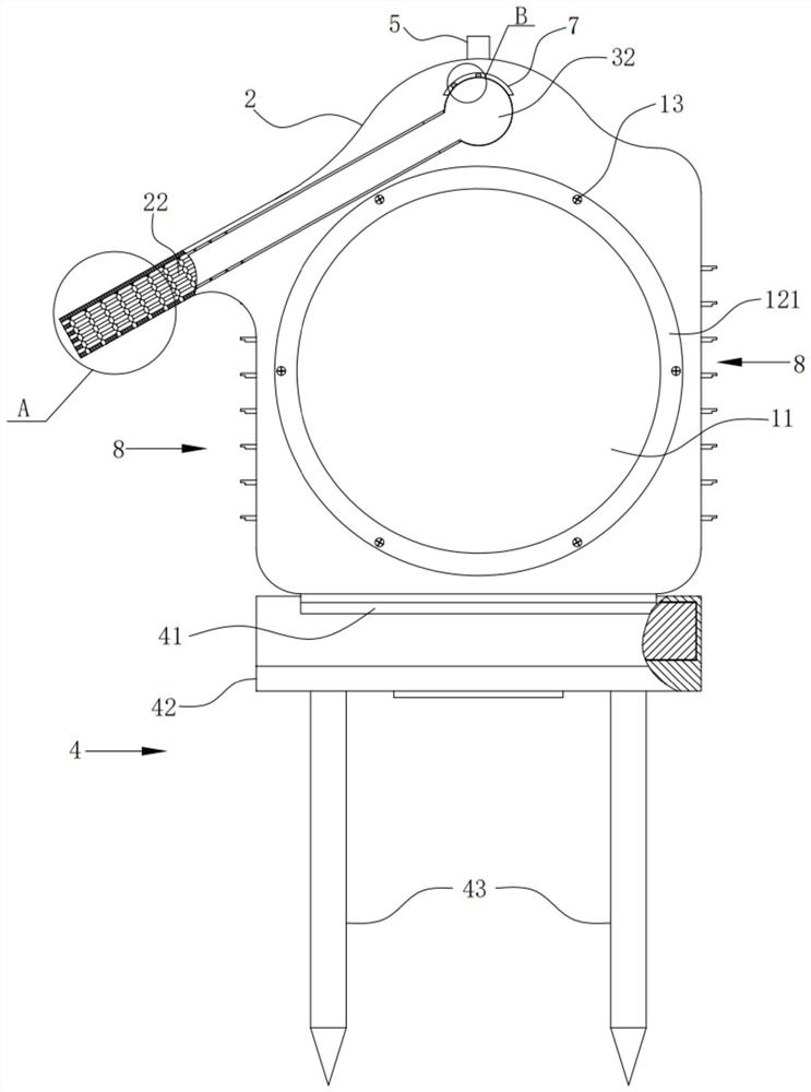 Ground inserting type landscape lamp with automatic dust removal function