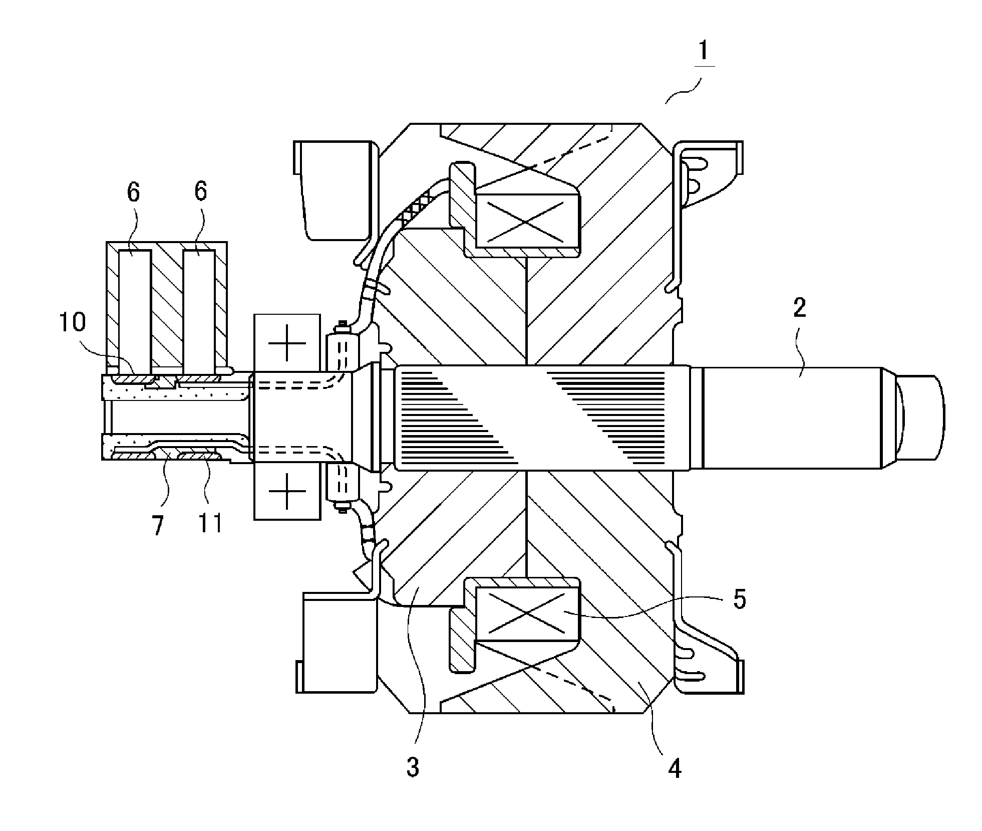 Slip ring apparatus for electric rotating machine