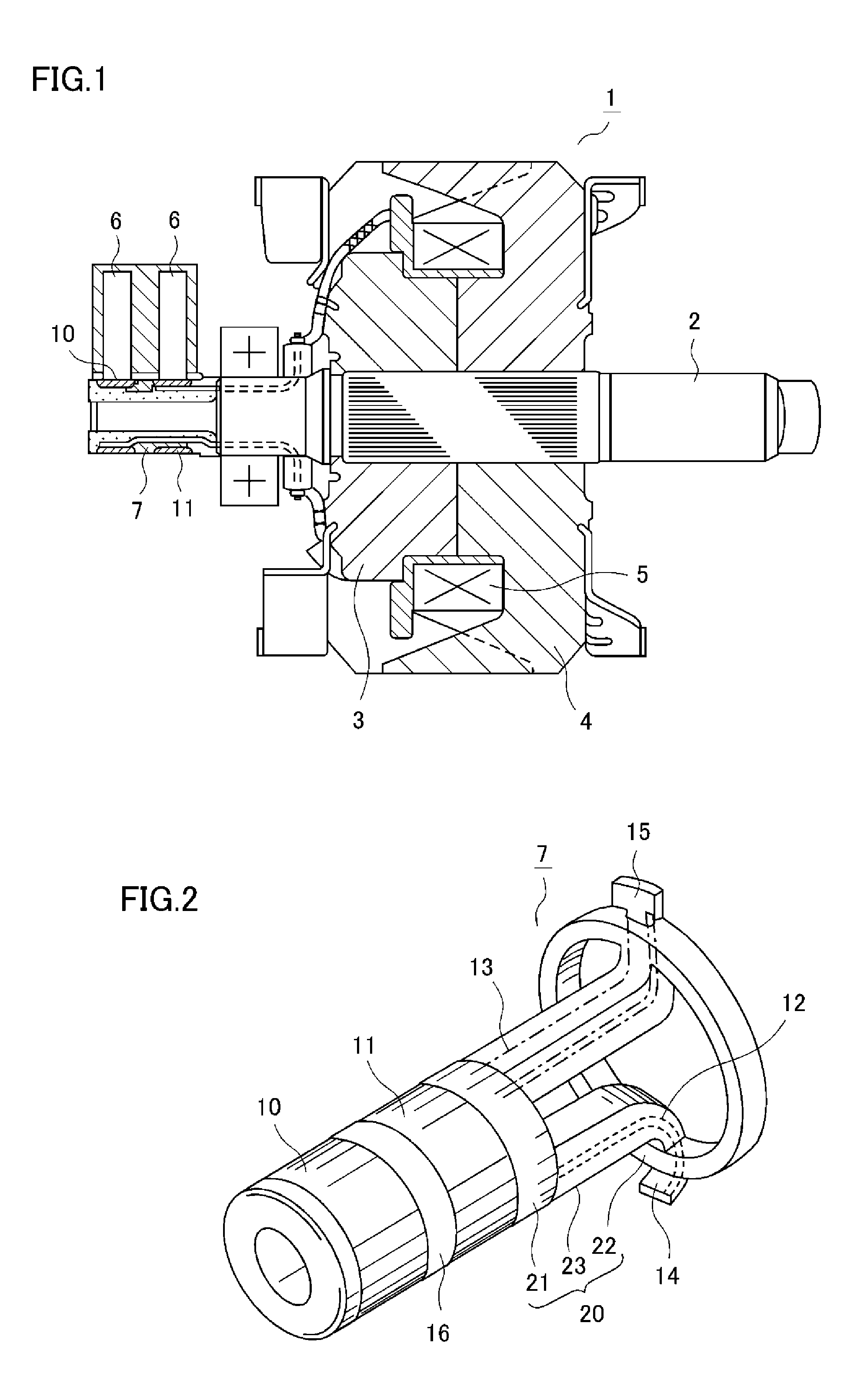 Slip ring apparatus for electric rotating machine