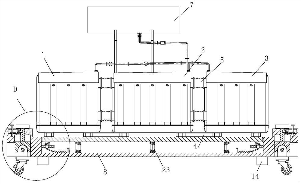 Three-phase combined transformer