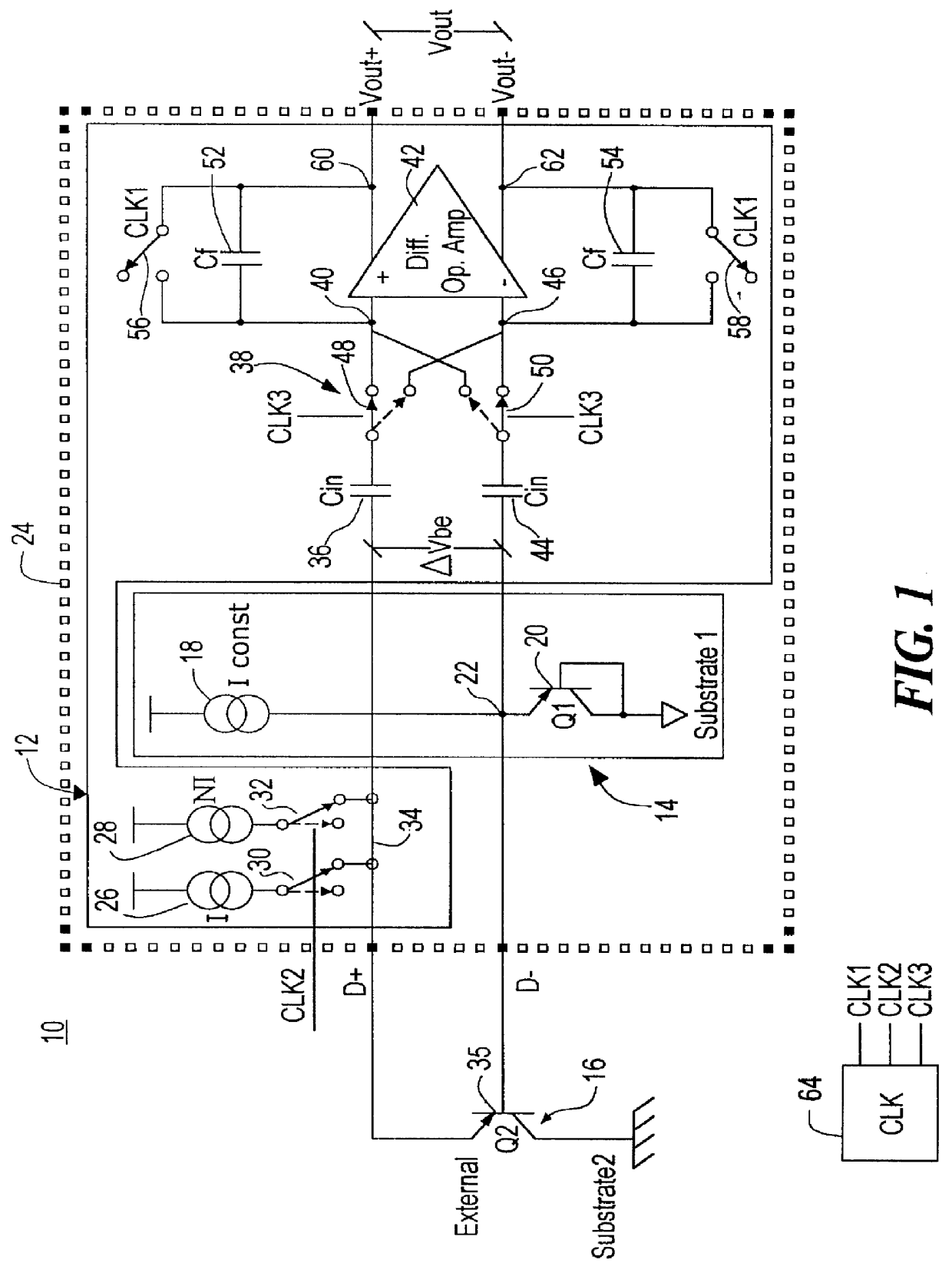 Decoupled switched current temperature circuit with compounded DELTA V be